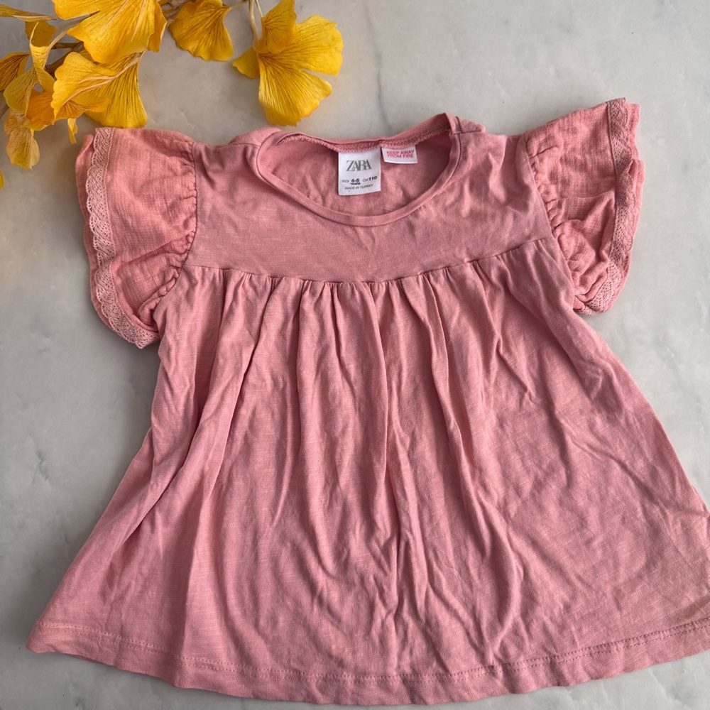 Zara girl pink shirt size 4-5 years